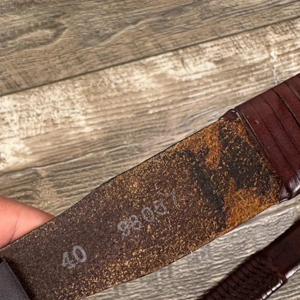 Vintage BRIGHTON Men's Leather Belt - Brown, Size 40